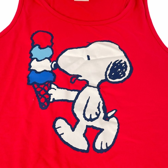 Peanuts Snoopy Ice Cream Pajama Set, Red, Blue - Picture 4 of 14